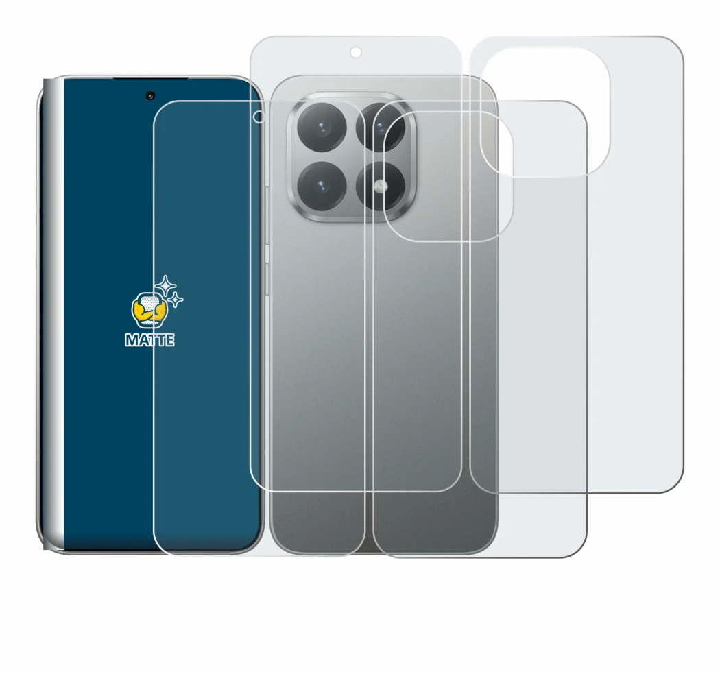 Imagen del dispositivo Xiaomi 15T (Frontal+Trasero) con una amplia variedad de protectores de pantalla.