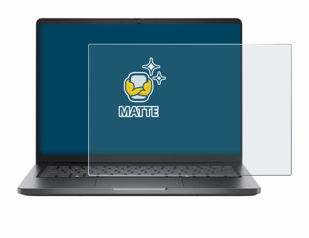 Imagen del dispositivo Dell Pro 14 con una amplia variedad de protectores de pantalla.