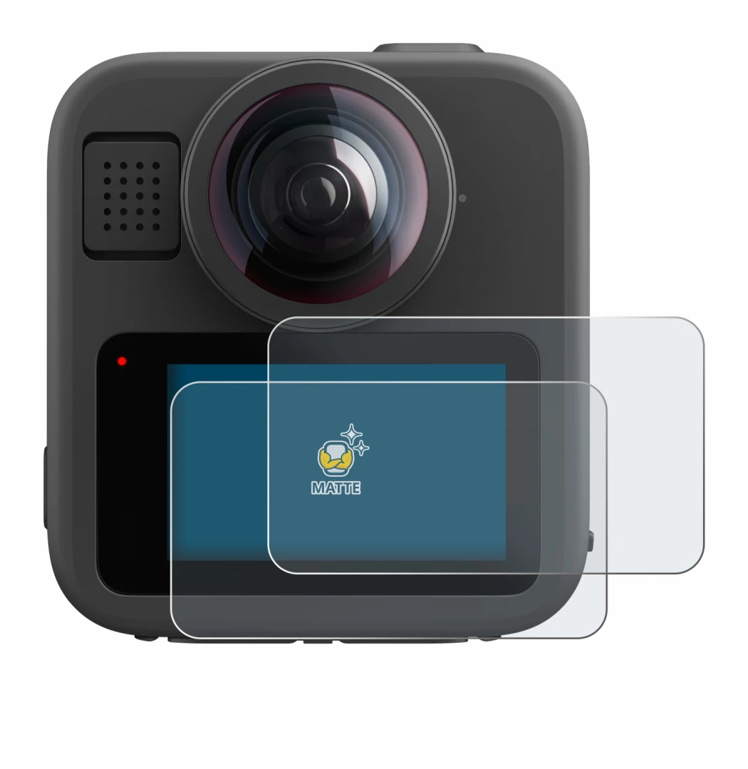 Imagen del dispositivo GoPro Max 2 con una amplia variedad de protectores de pantalla.