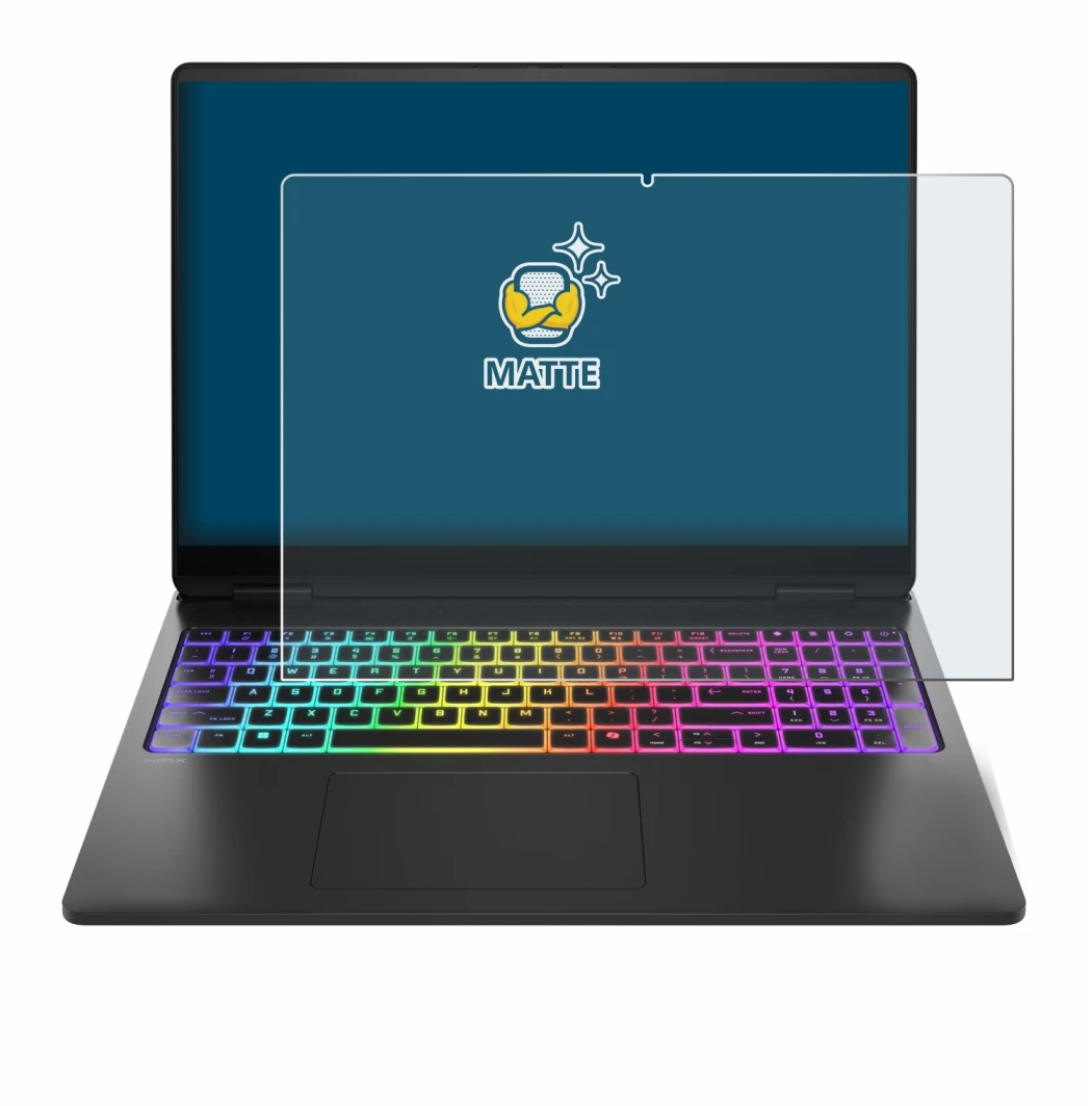 Imagen del dispositivo HP Omen Max 16 con una amplia variedad de protectores de pantalla.