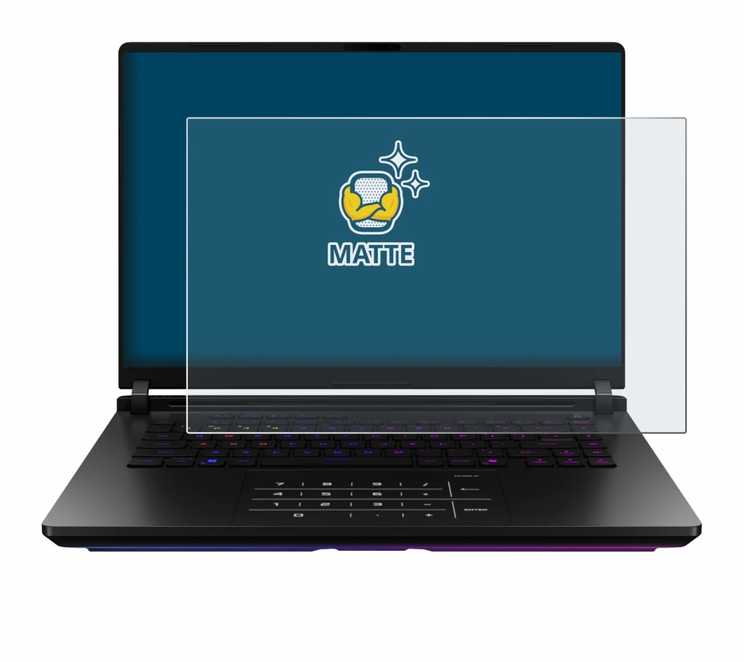 Imagen del dispositivo ASUS ROG Strix SCAR 18 2025 con una amplia variedad de protectores de pantalla.