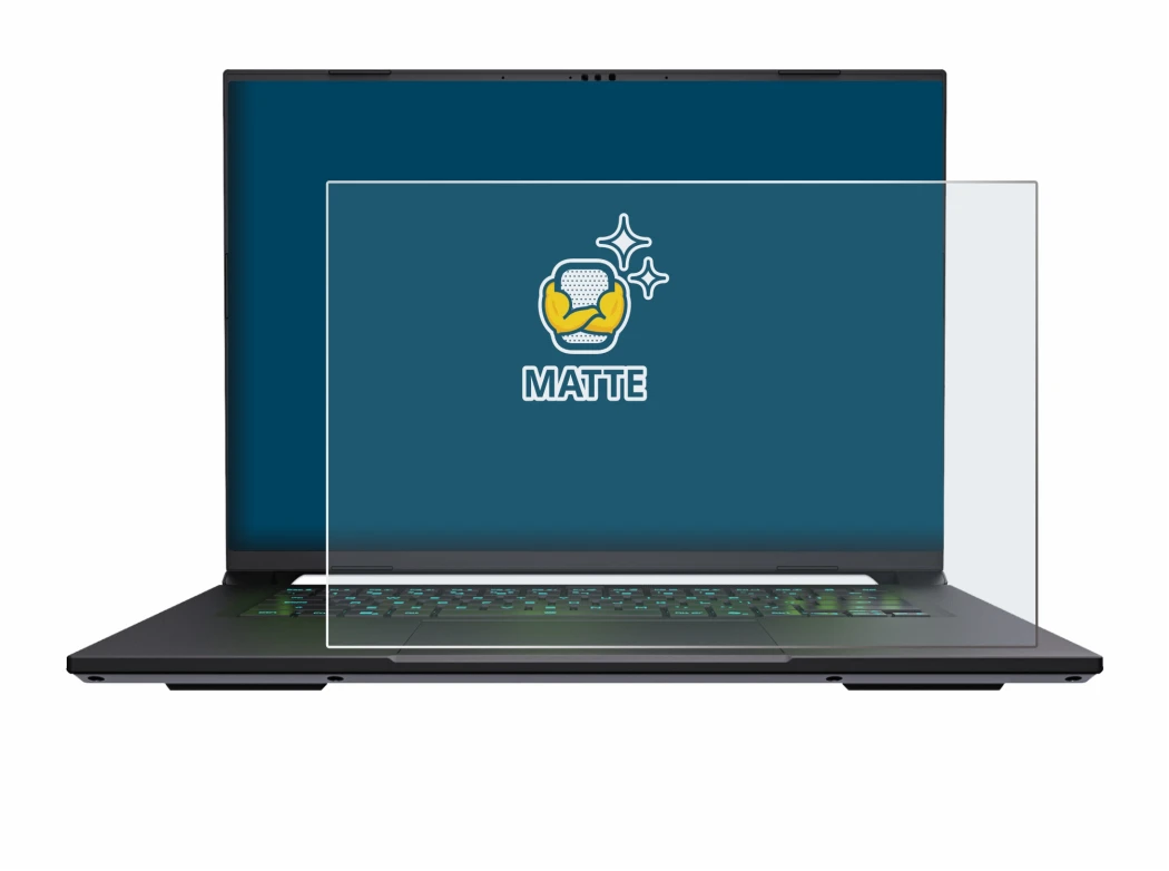 Imagen del dispositivo Gigabyte AERO X16 2025 con una amplia variedad de protectores de pantalla.