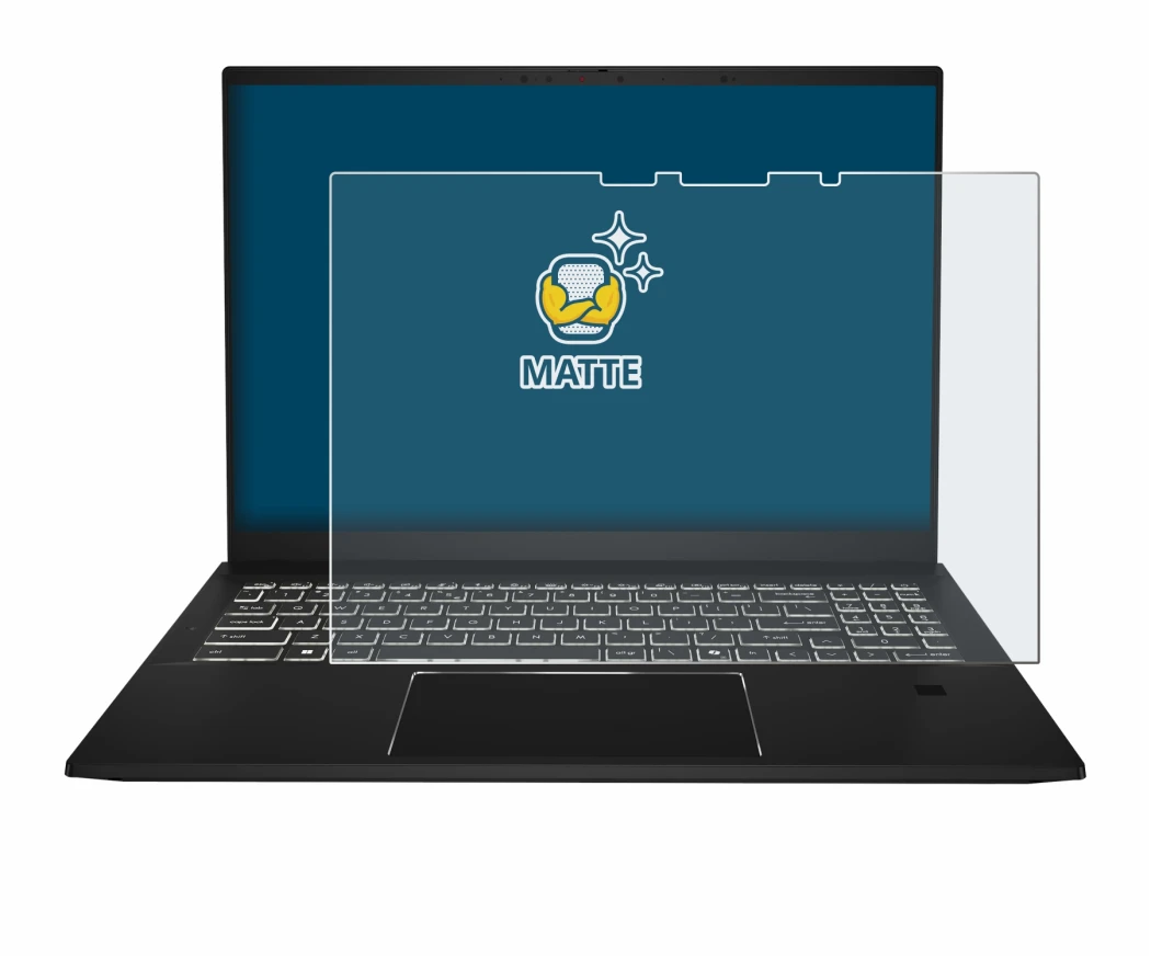 Imagen del dispositivo MSI Summit A16 AI+ con una amplia variedad de protectores de pantalla.