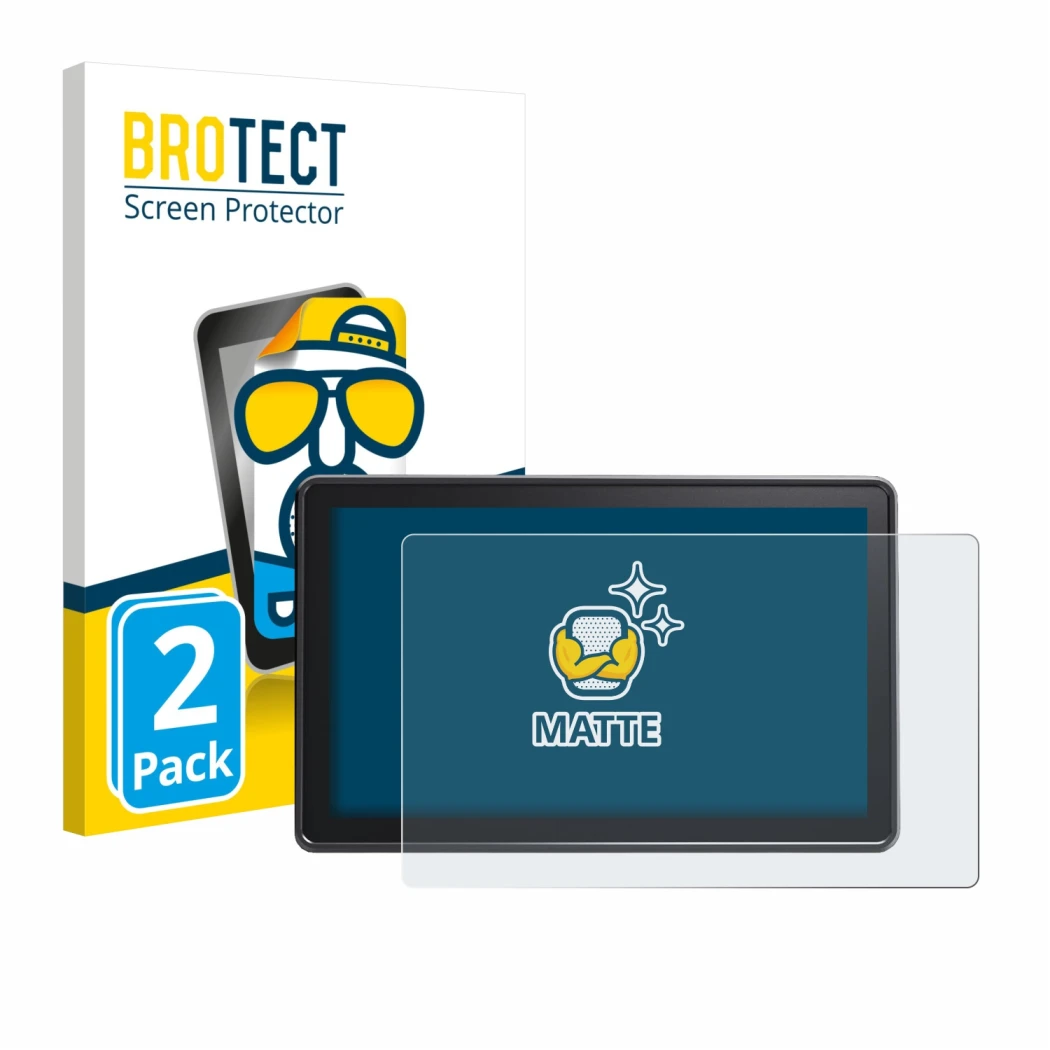 Parte frontal de un envase de producto con el logotipo de la marca BROTECT. Al lado se muestra el dispositivo Osee G7 Pro con