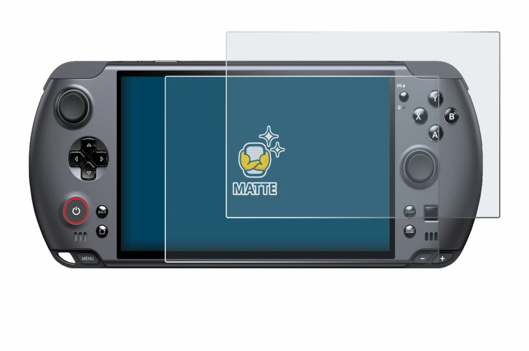 Imagen del dispositivo GPD Win 5 con una amplia variedad de protectores de pantalla.