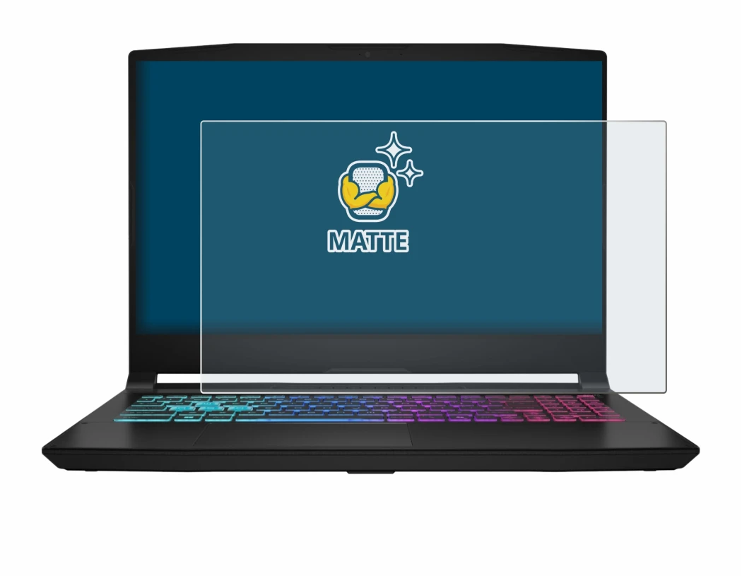 Imagen del dispositivo MSI Katana 15 HX B14 con una amplia variedad de protectores de pantalla.
