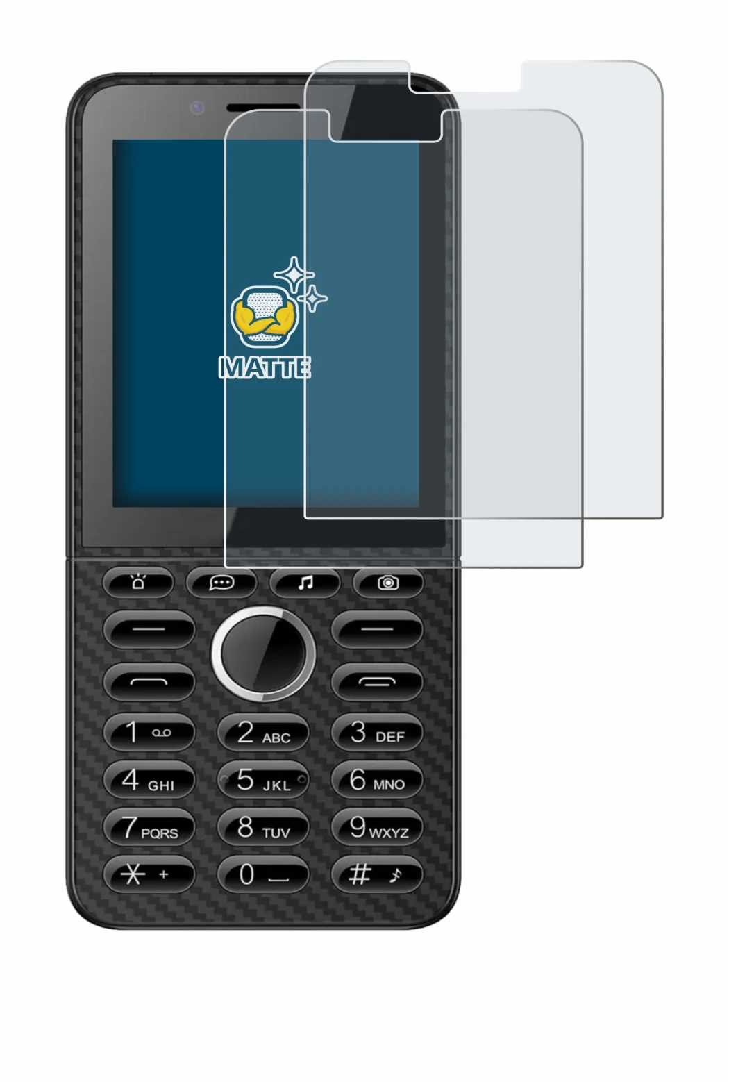 Imagen del dispositivo Energizer E288S con una amplia variedad de protectores de pantalla.
