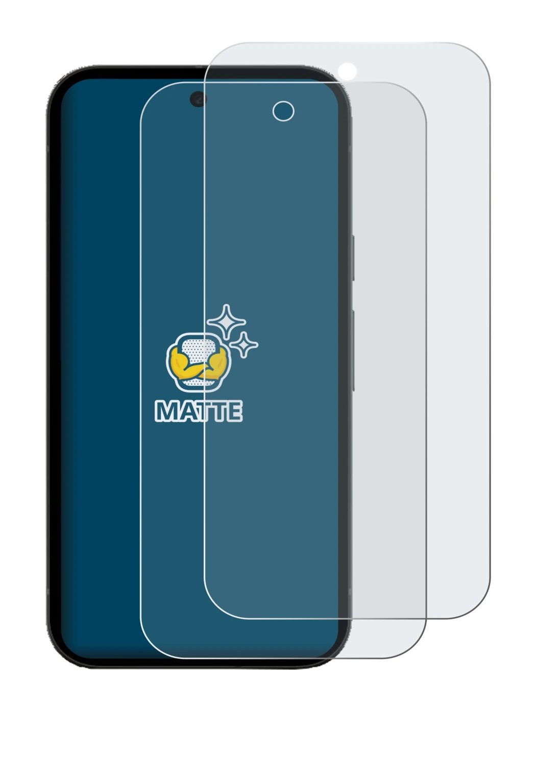 Imagen del dispositivo Google Pixel 10a con una amplia variedad de protectores de pantalla.