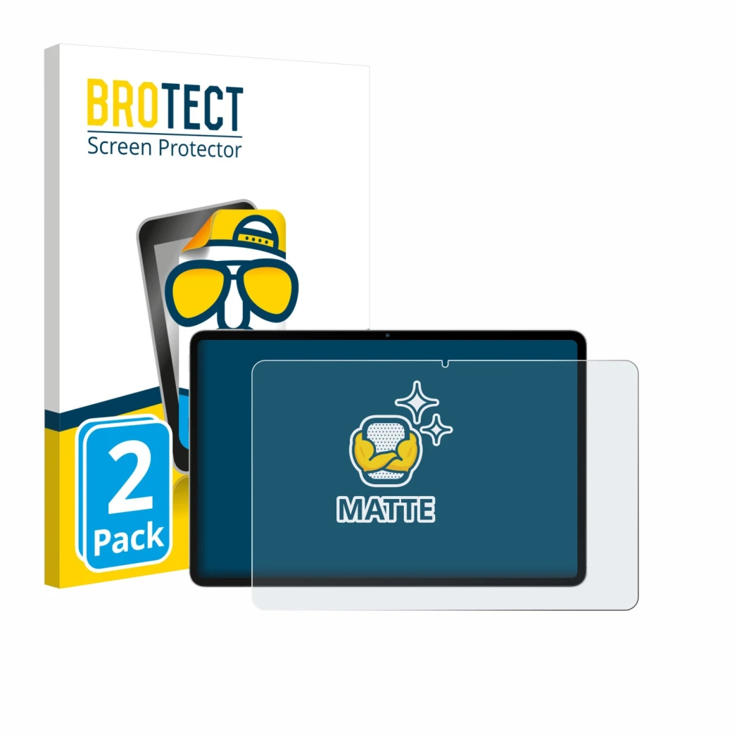 Parte frontal de un envase de producto con el logotipo de la marca BROTECT. Al lado se muestra el dispositivo Blackview Oscal 