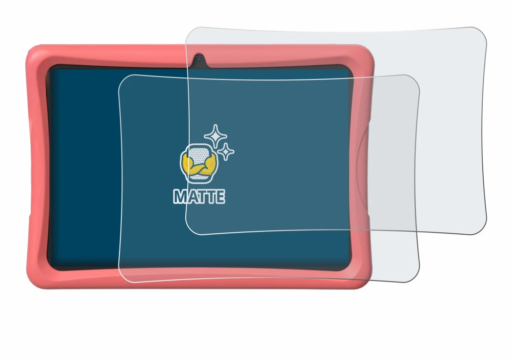 Imagen del dispositivo Tabwee K10 con una amplia variedad de protectores de pantalla.