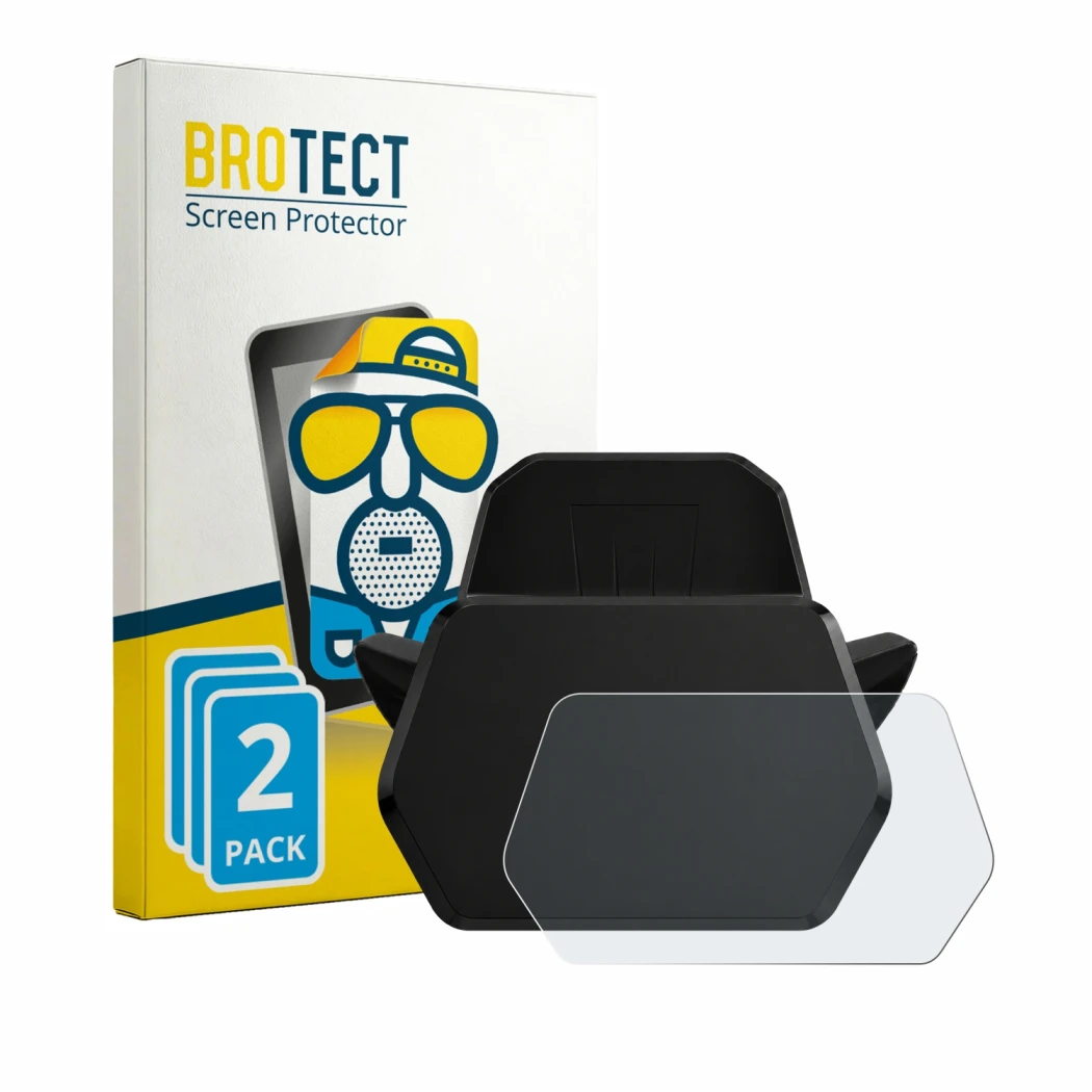 Parte frontal de un envase de producto con el logotipo de la marca BROTECT. Al lado se muestra el dispositivo Navee XT5 PRO co