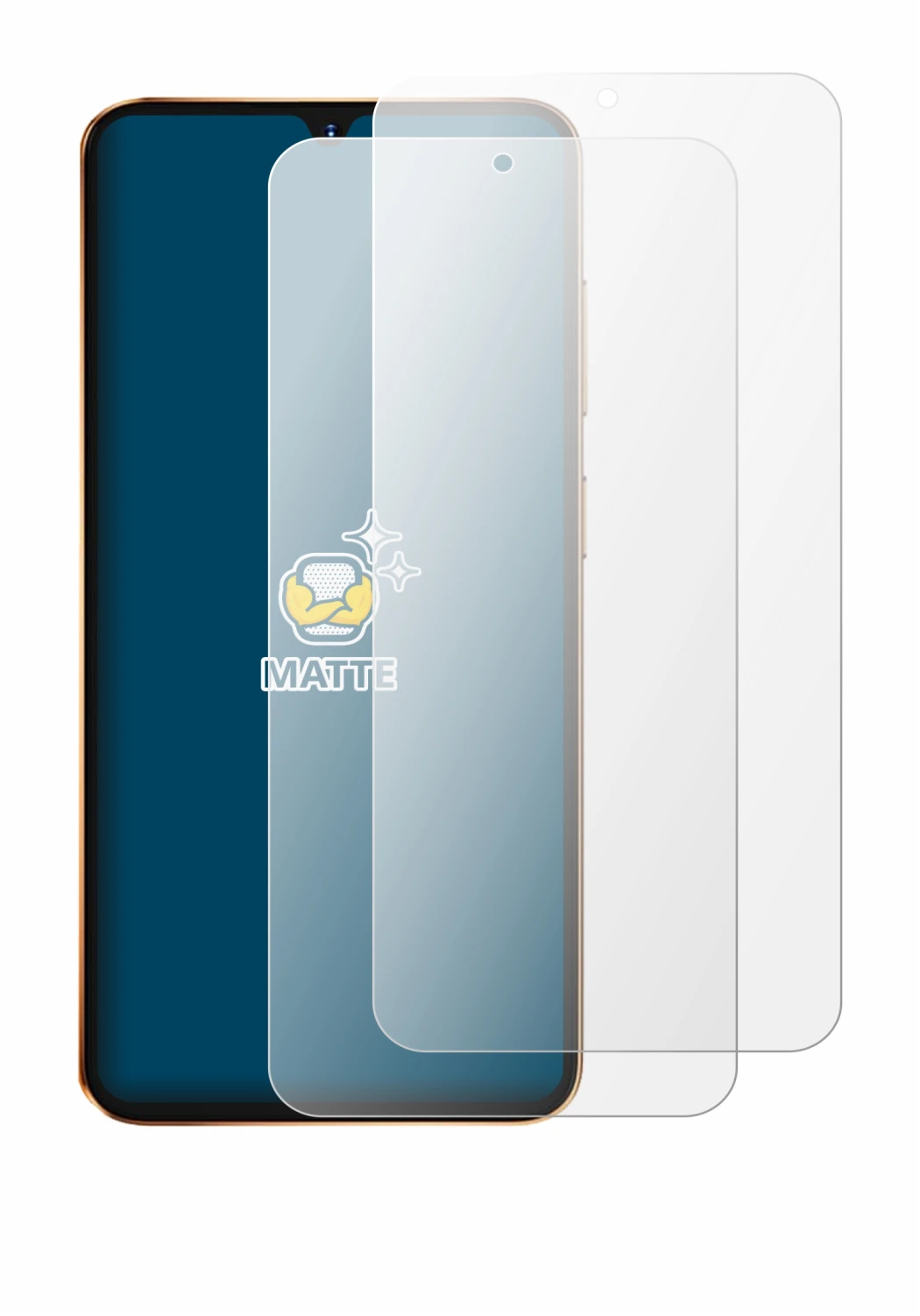Imagen del dispositivo Hotwav A17 Pro Max con una amplia variedad de protectores de pantalla.