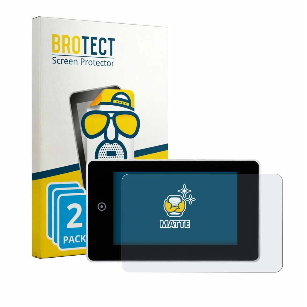 Parte frontal de un envase de producto con el logotipo de la marca BROTECT. Al lado se muestra el dispositivo Balearis PRO 3 c