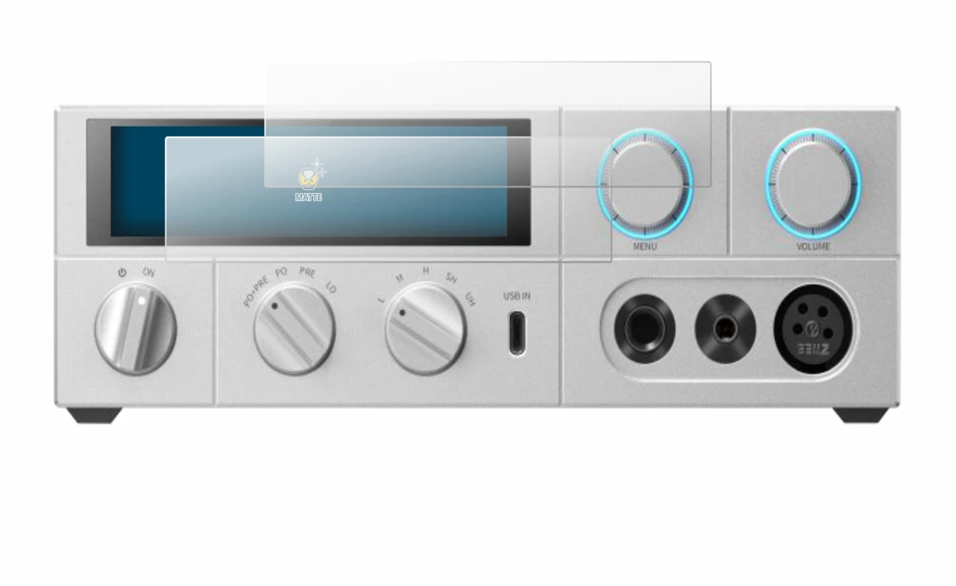 Imagen del dispositivo FiiO K15 con una amplia variedad de protectores de pantalla.