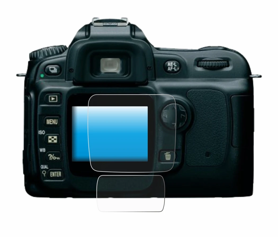 Imagen del dispositivo Nikon D50 con una amplia variedad de protectores de pantalla.
