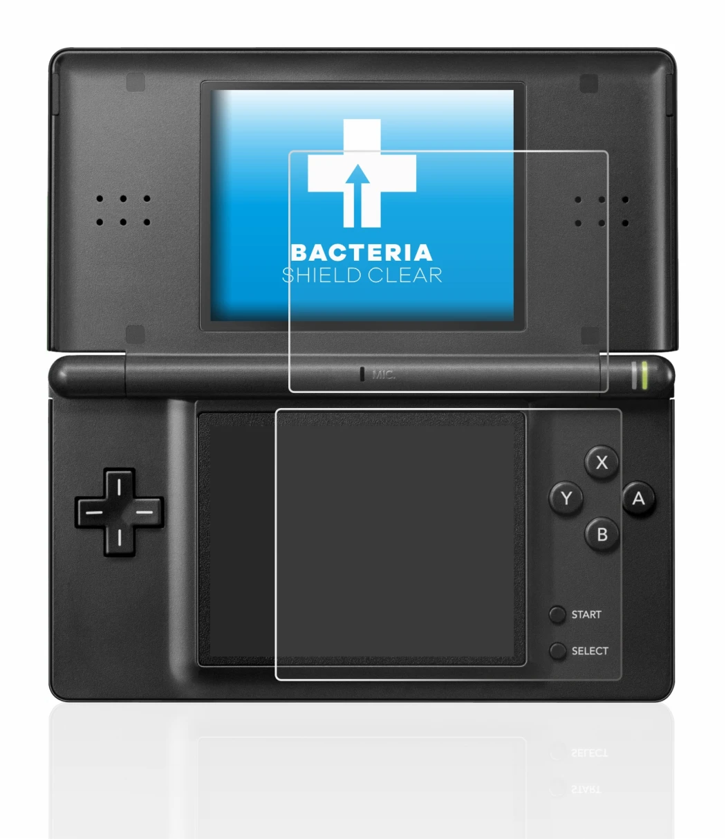 Imagen del dispositivo Nintendo DS LITE con una amplia variedad de protectores de pantalla.
