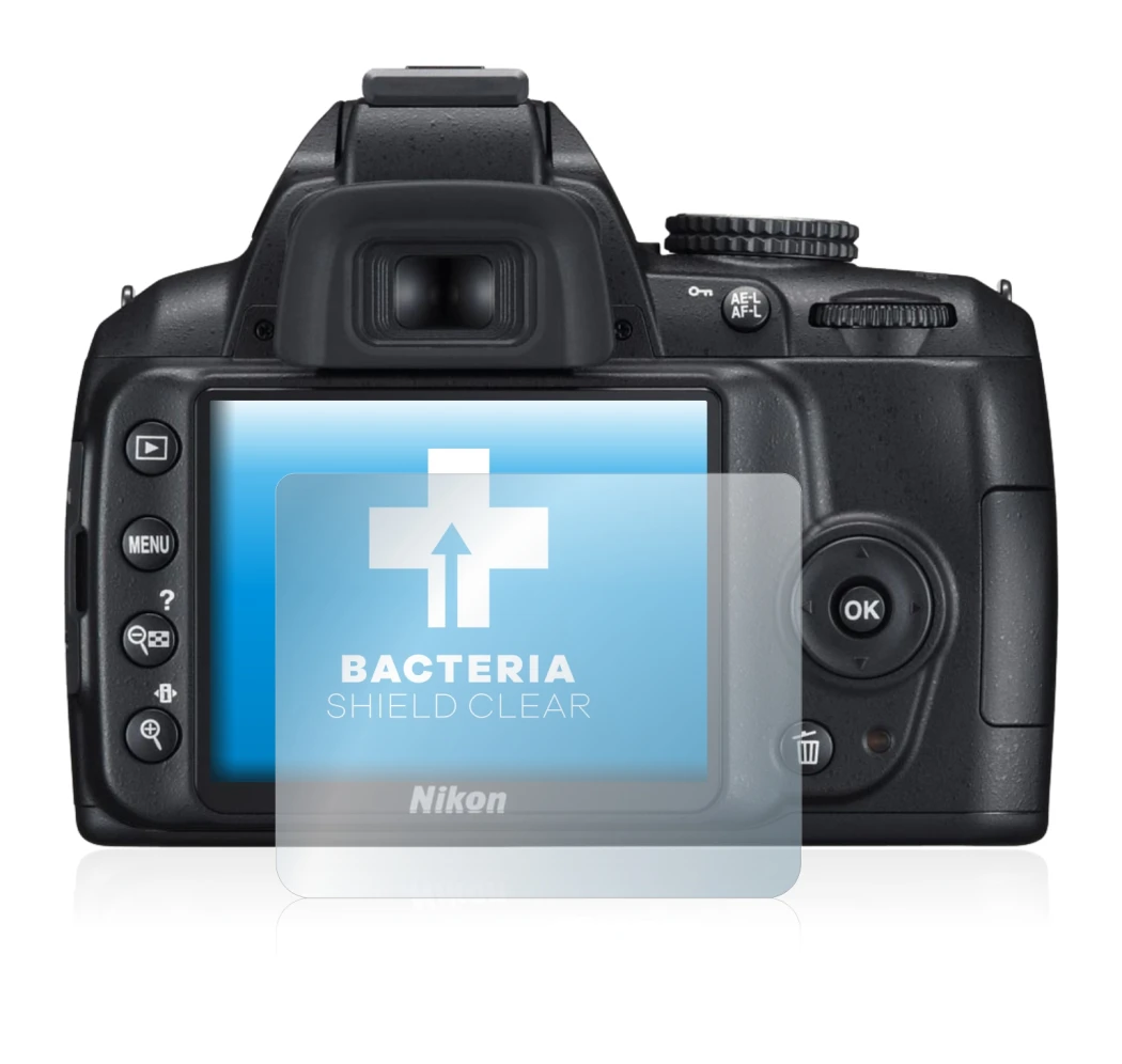 Imagen del dispositivo Nikon D3000 con una amplia variedad de protectores de pantalla.