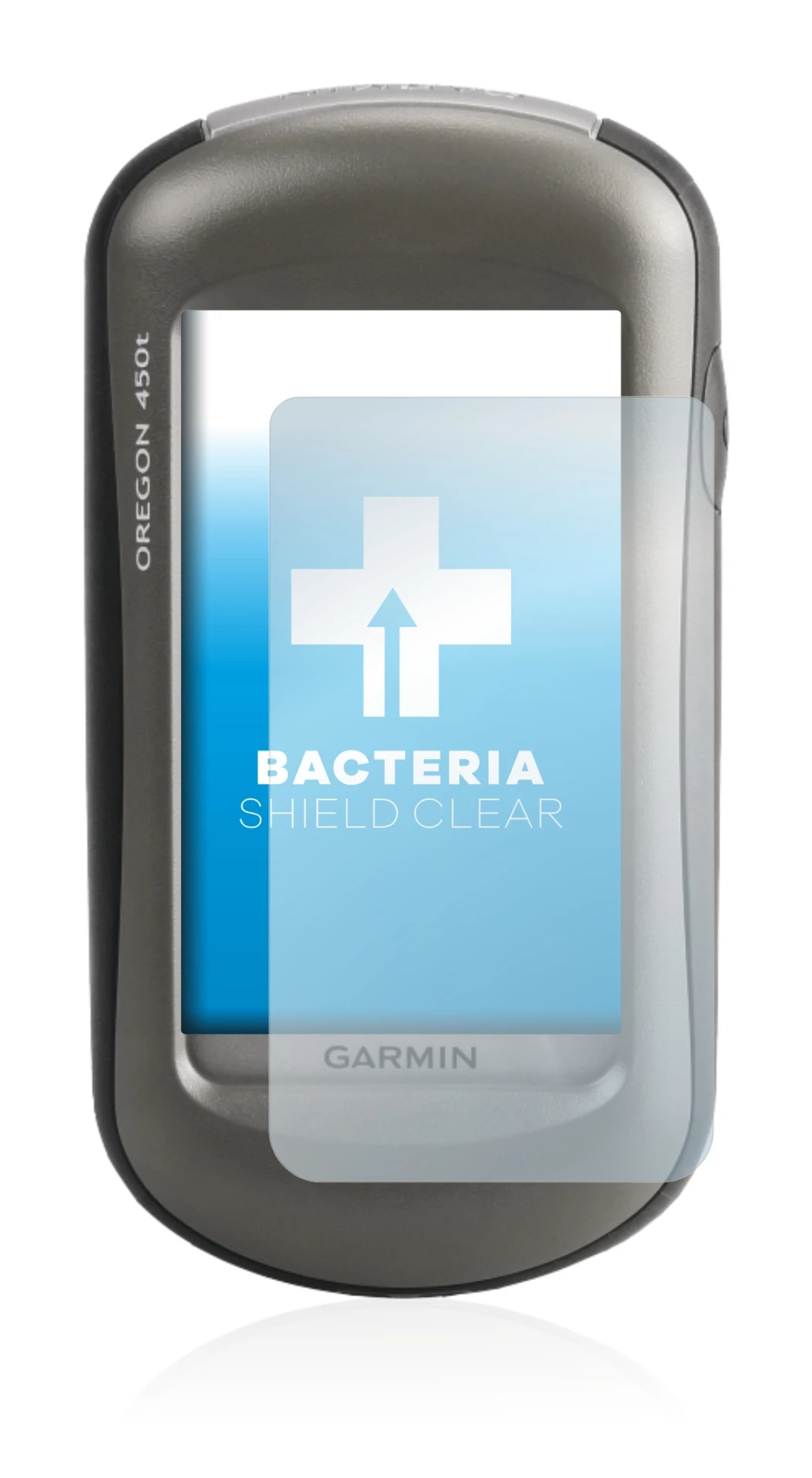Imagen del dispositivo Garmin Oregon 450 con una amplia variedad de protectores de pantalla.