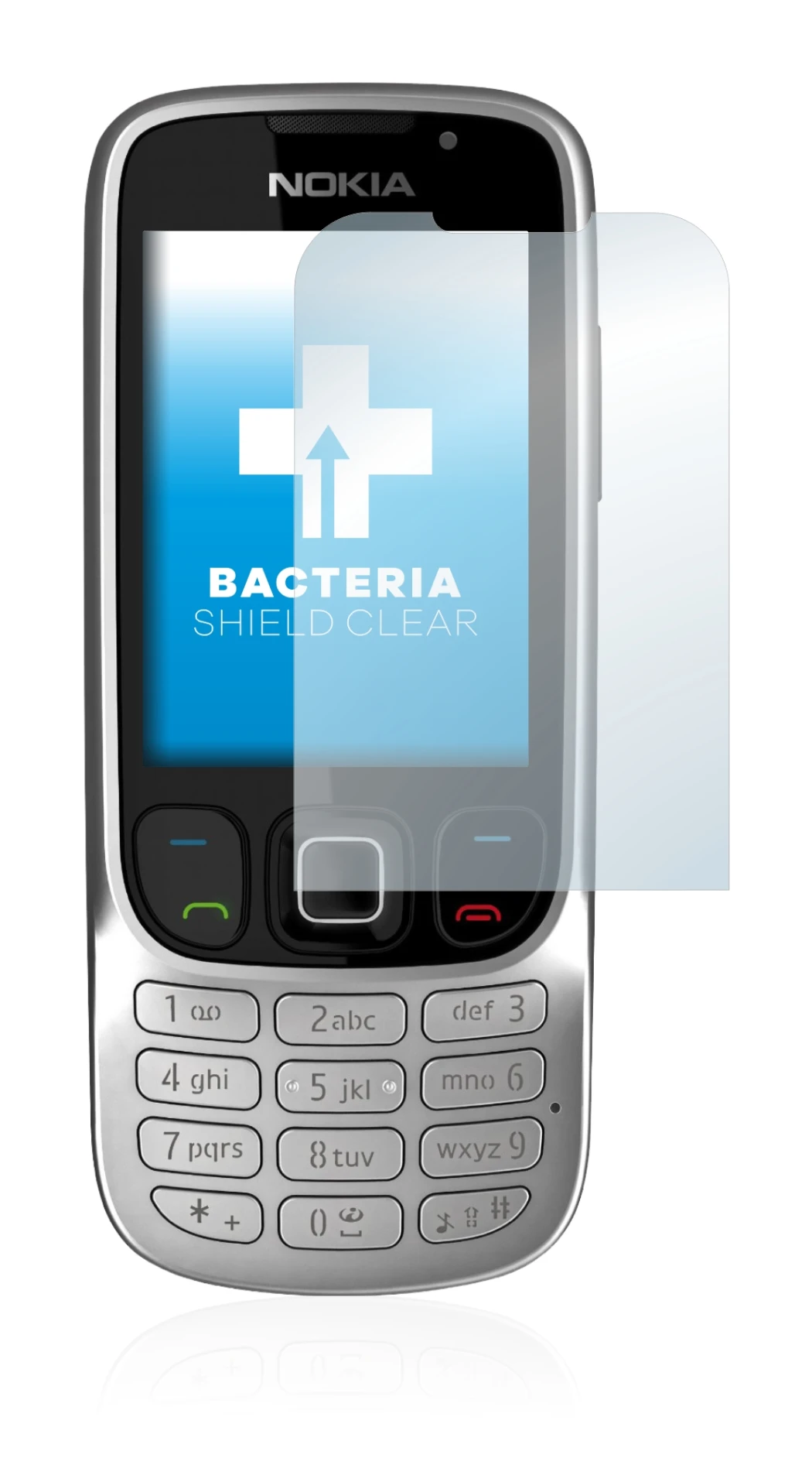 Imagen del dispositivo Nokia 6303i classic con una amplia variedad de protectores de pantalla.
