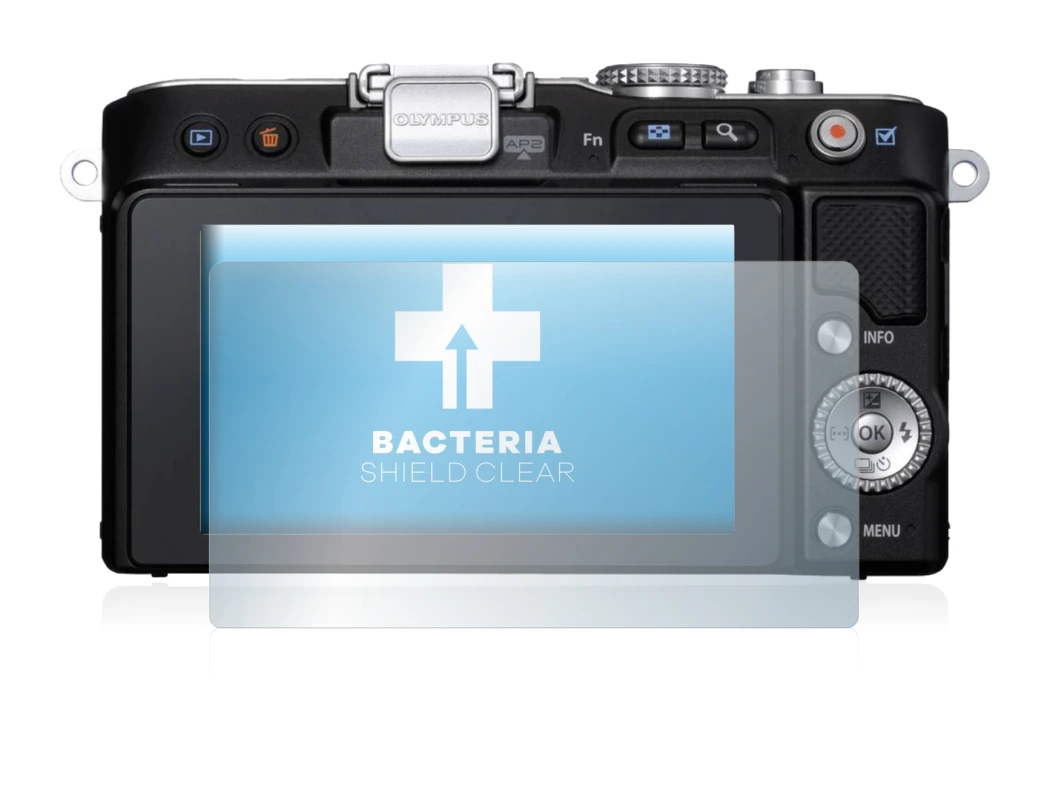 Imagen del dispositivo Olympus PEN E-PL3 con una amplia variedad de protectores de pantalla.