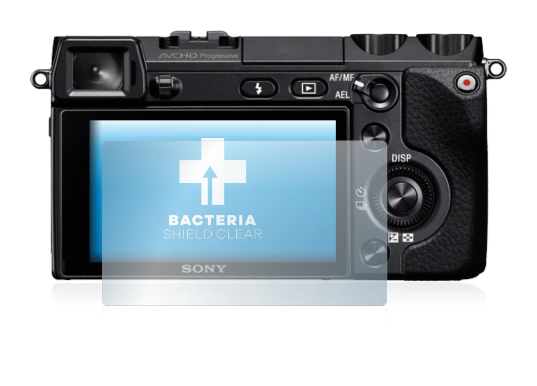 Imagen del dispositivo Sony Alpha NEX-7 con una amplia variedad de protectores de pantalla.