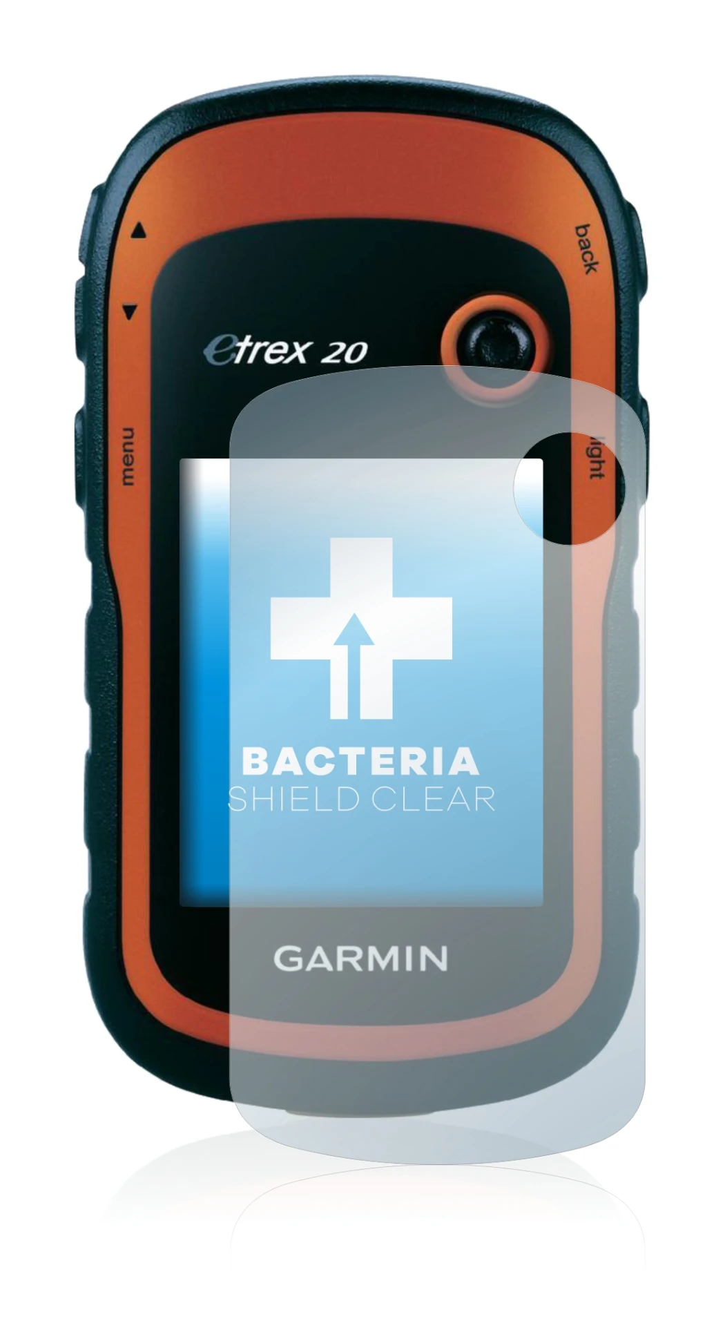 Imagen del dispositivo Garmin eTrex 20 con una amplia variedad de protectores de pantalla.