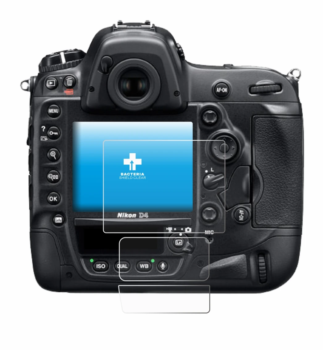 Imagen del dispositivo Nikon D4 con una amplia variedad de protectores de pantalla.