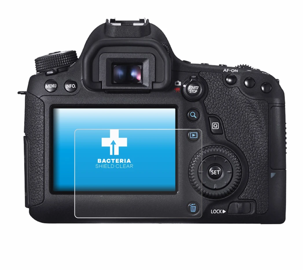 Imagen del dispositivo Canon EOS 6D con una amplia variedad de protectores de pantalla.