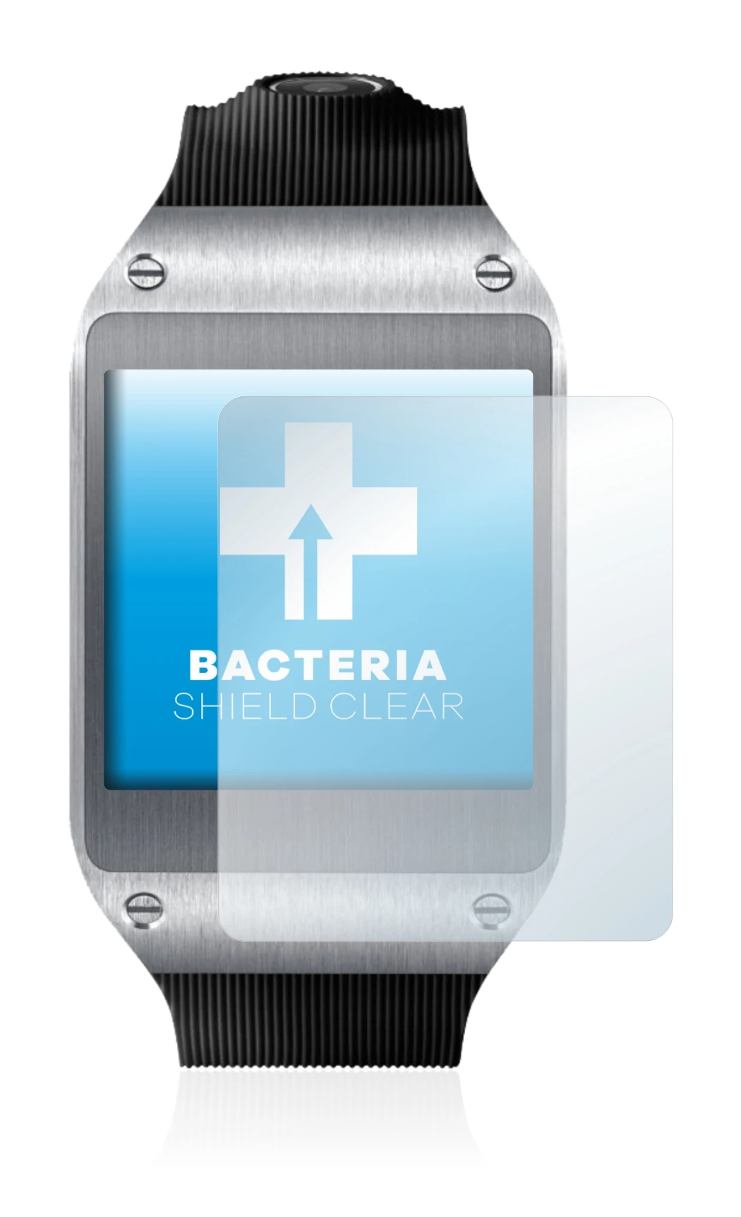 Imagen del dispositivo Samsung Galaxy Gear V700 con una amplia variedad de protectores de pantalla.