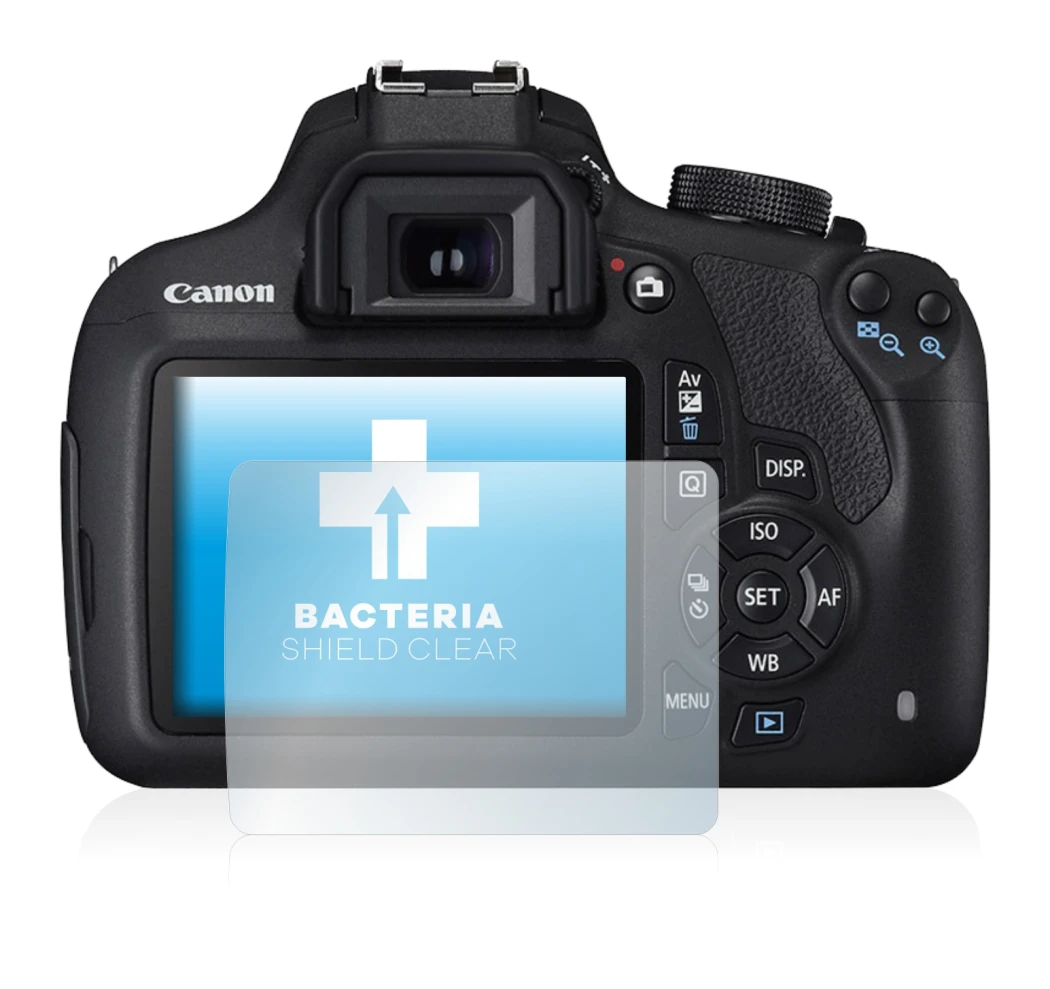 Imagen del dispositivo Canon EOS 1200D con una amplia variedad de protectores de pantalla.