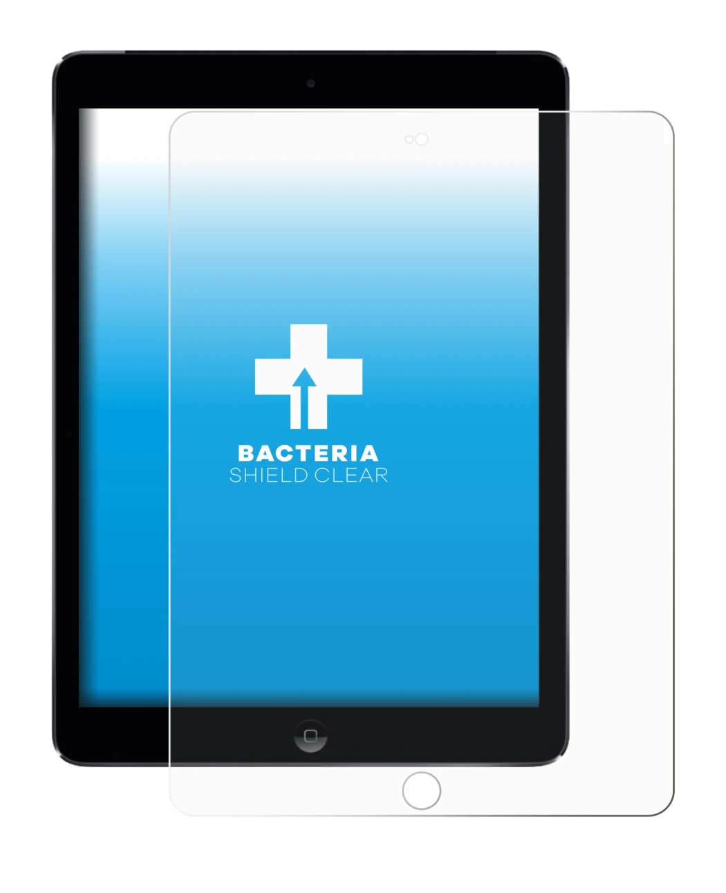 Imagen del dispositivo Apple iPad Air 2 2014 con una amplia variedad de protectores de pantalla.