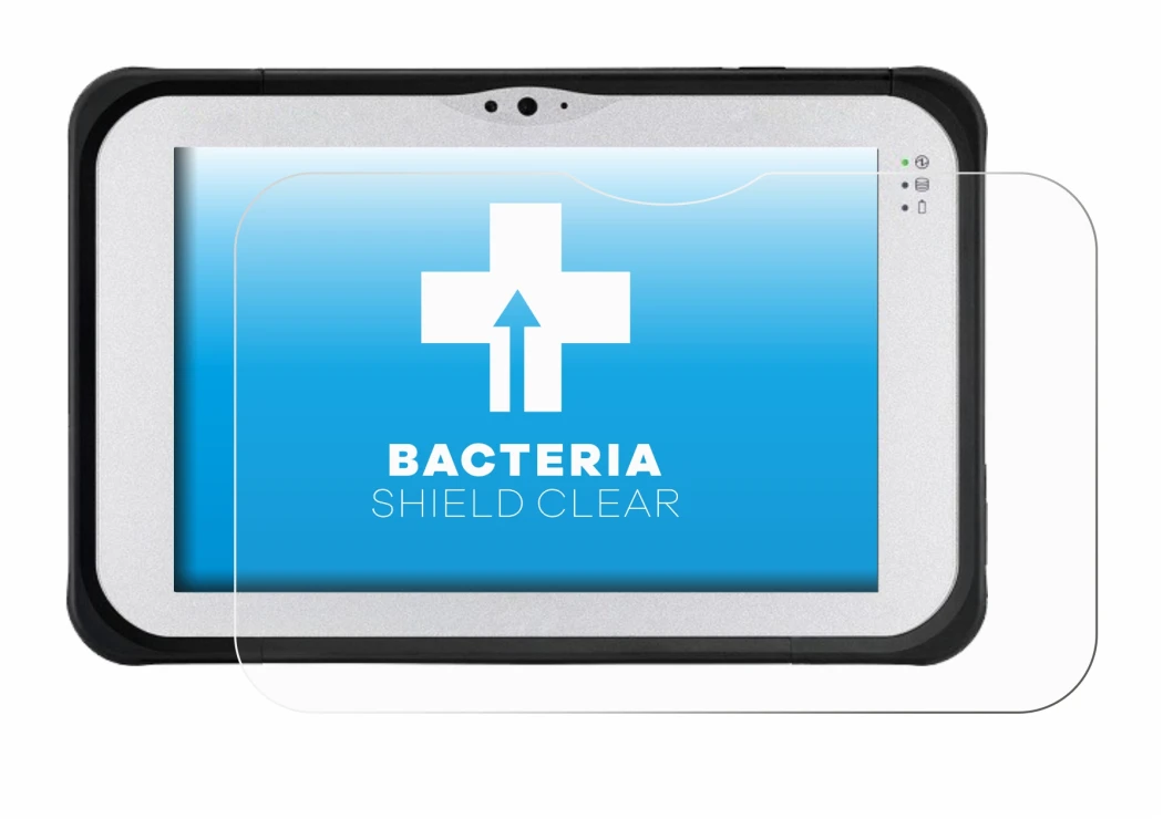 Imagen del dispositivo Panasonic Toughpad FZ-M1 con una amplia variedad de protectores de pantalla.