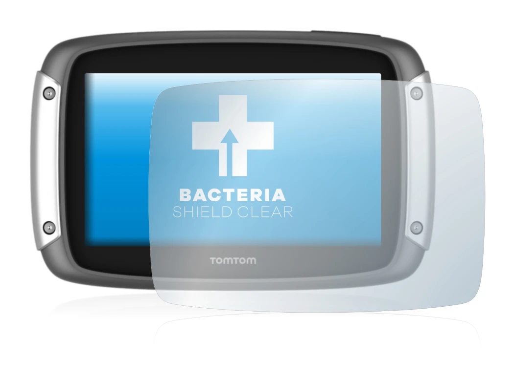 Imagen del dispositivo TomTom Rider 400 con una amplia variedad de protectores de pantalla.