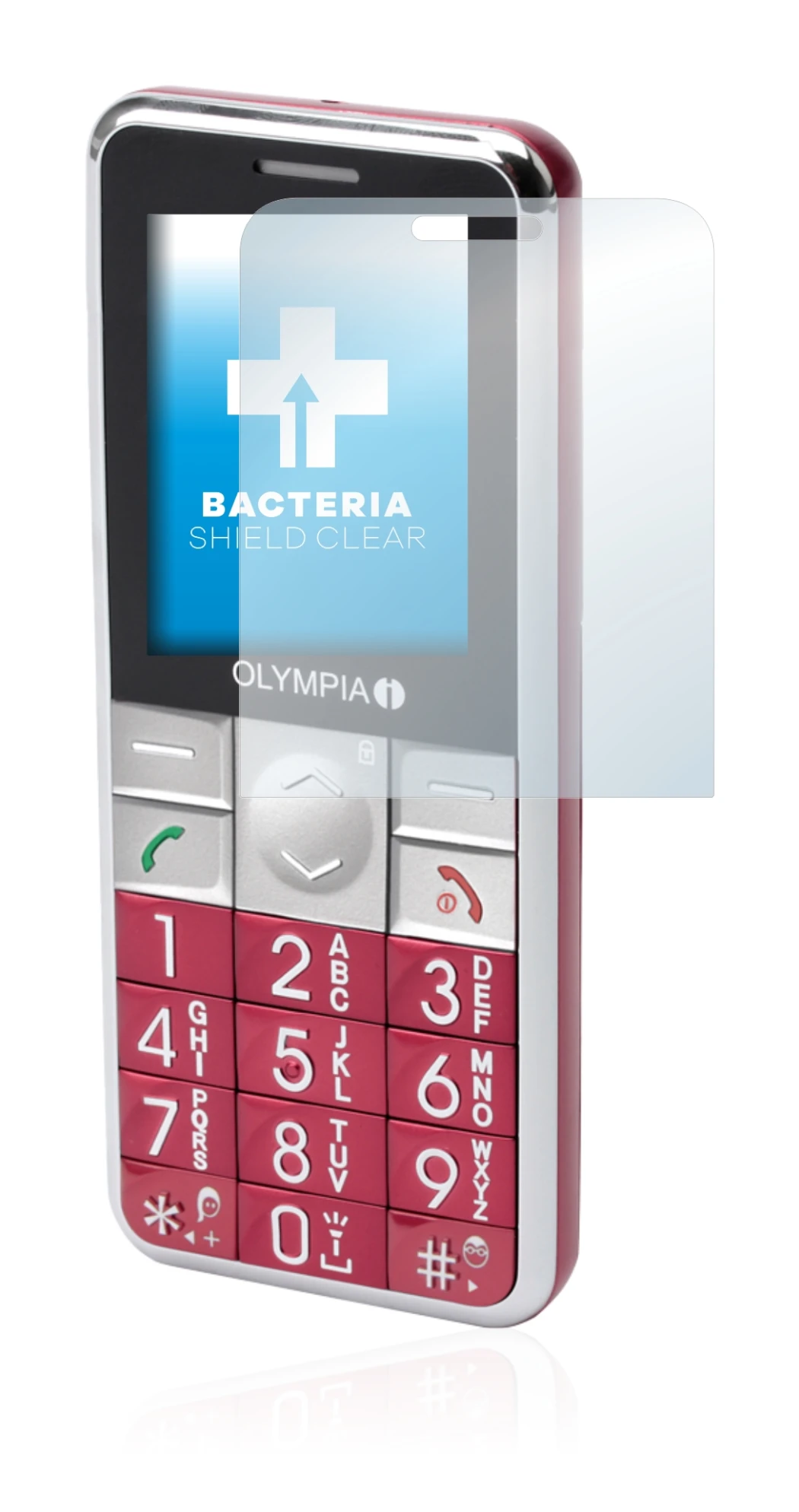 Imagen del dispositivo Olympia Viva Plus con una amplia variedad de protectores de pantalla.