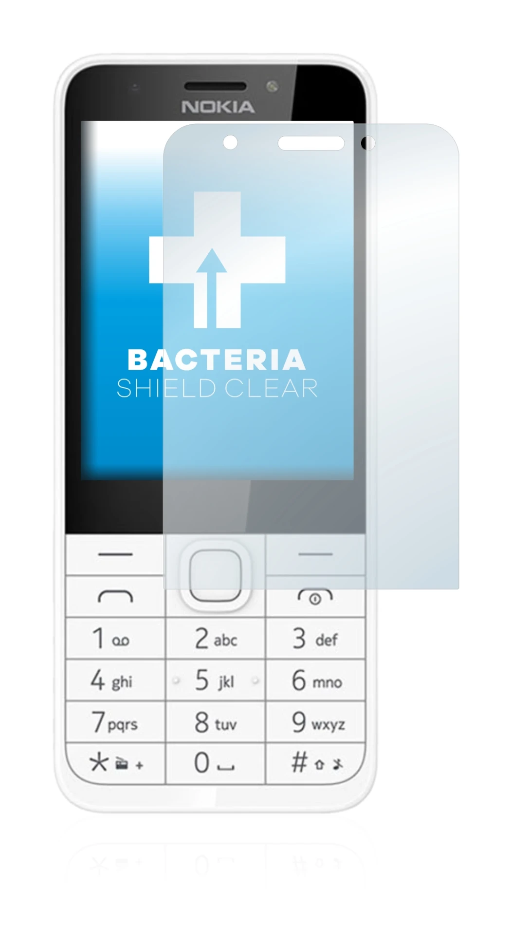 Imagen del dispositivo Nokia 230 con una amplia variedad de protectores de pantalla.