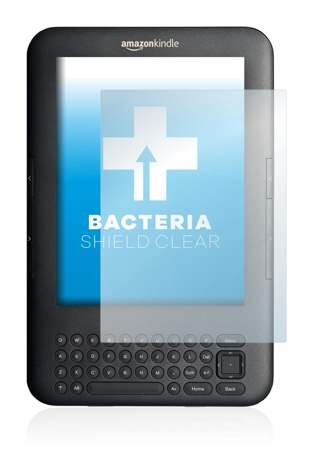 Imagen del dispositivo Amazon Kindle 3 con una amplia variedad de protectores de pantalla.
