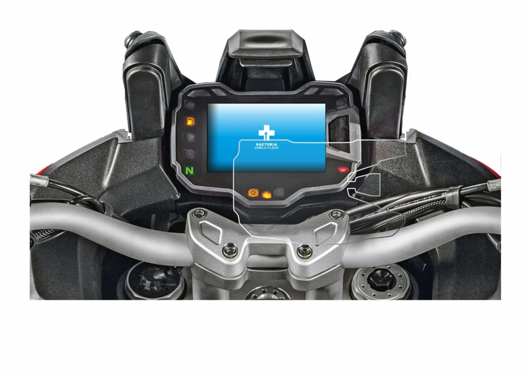 Imagen del dispositivo Ducati Multistrada 1200 2015+ Pantalla del velocímetro con una amplia variedad de protectores de pantal