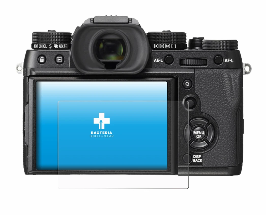 Imagen del dispositivo Fujifilm X-T2 con una amplia variedad de protectores de pantalla.