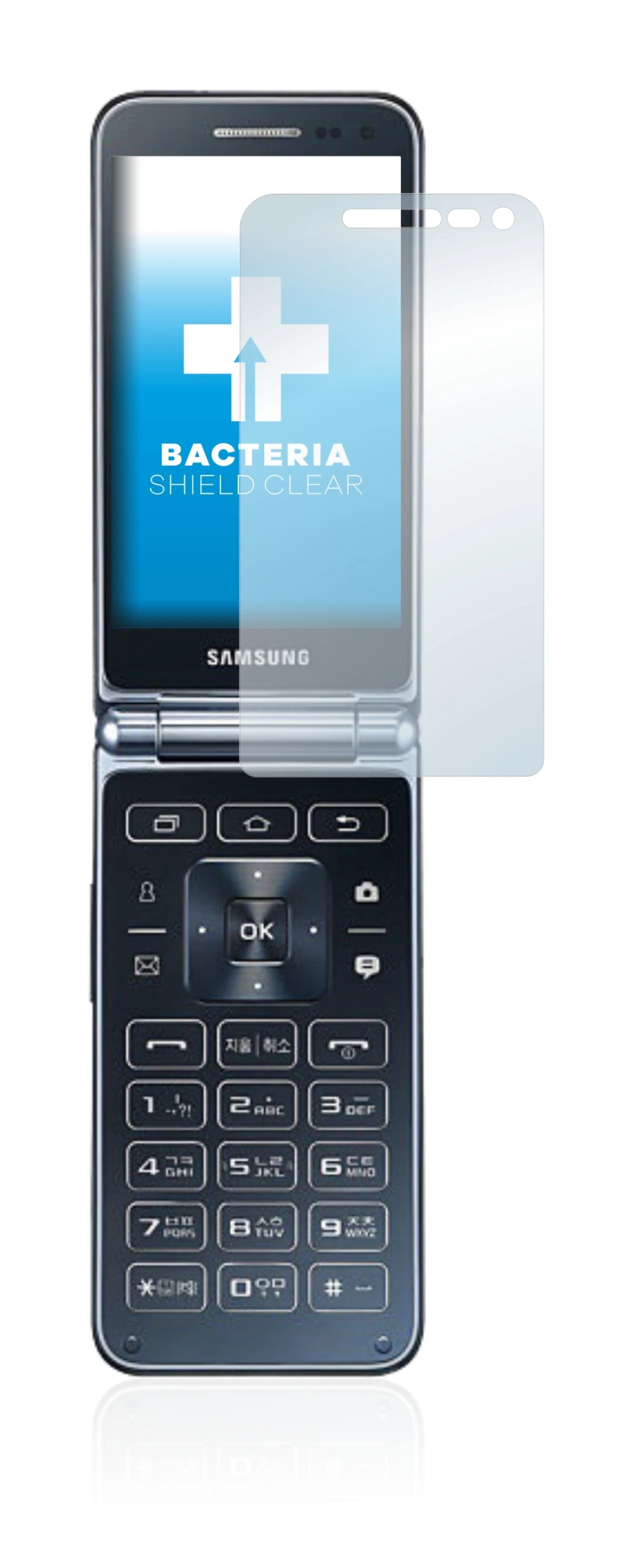 Imagen del dispositivo Samsung Galaxy Folder 2 con una amplia variedad de protectores de pantalla.