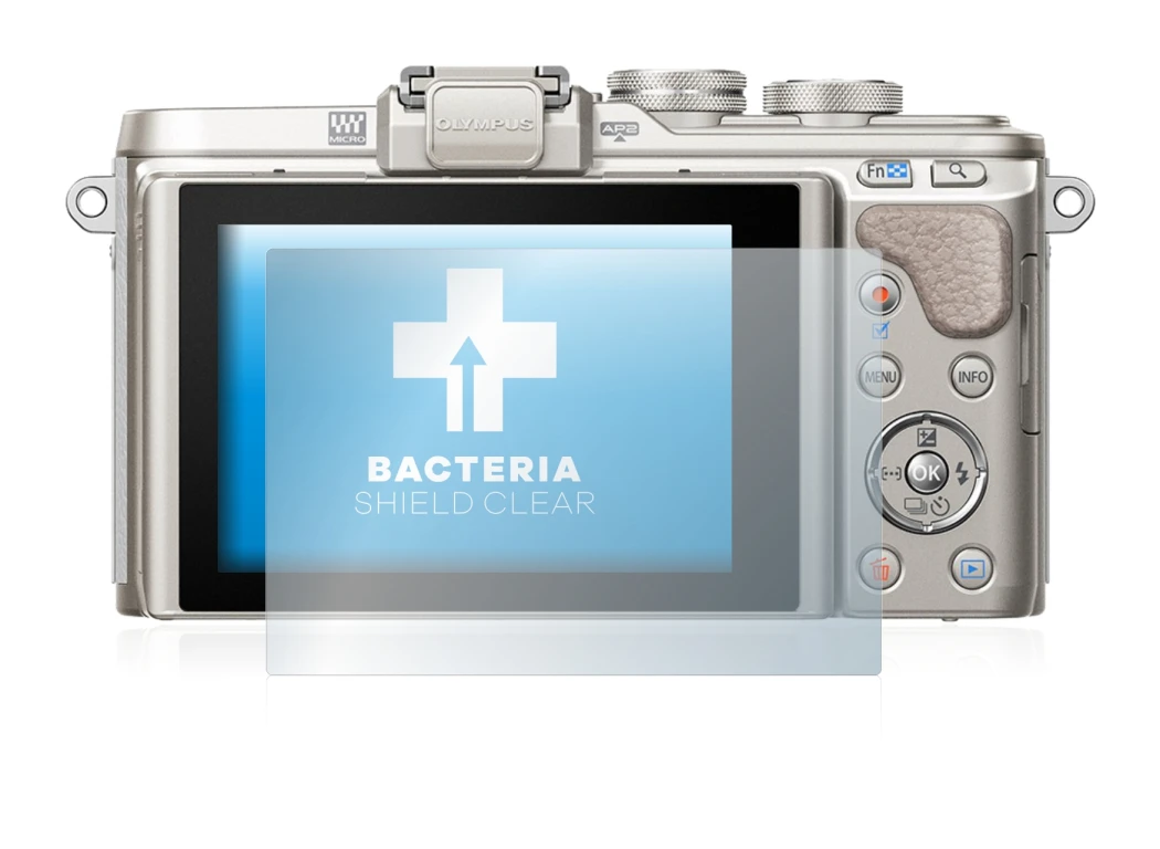 Imagen del dispositivo Olympus PEN E-PL8 con una amplia variedad de protectores de pantalla.