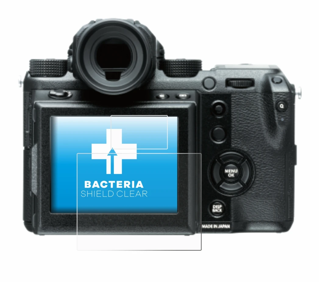 Imagen del dispositivo Fujifilm GFX50S con una amplia variedad de protectores de pantalla.