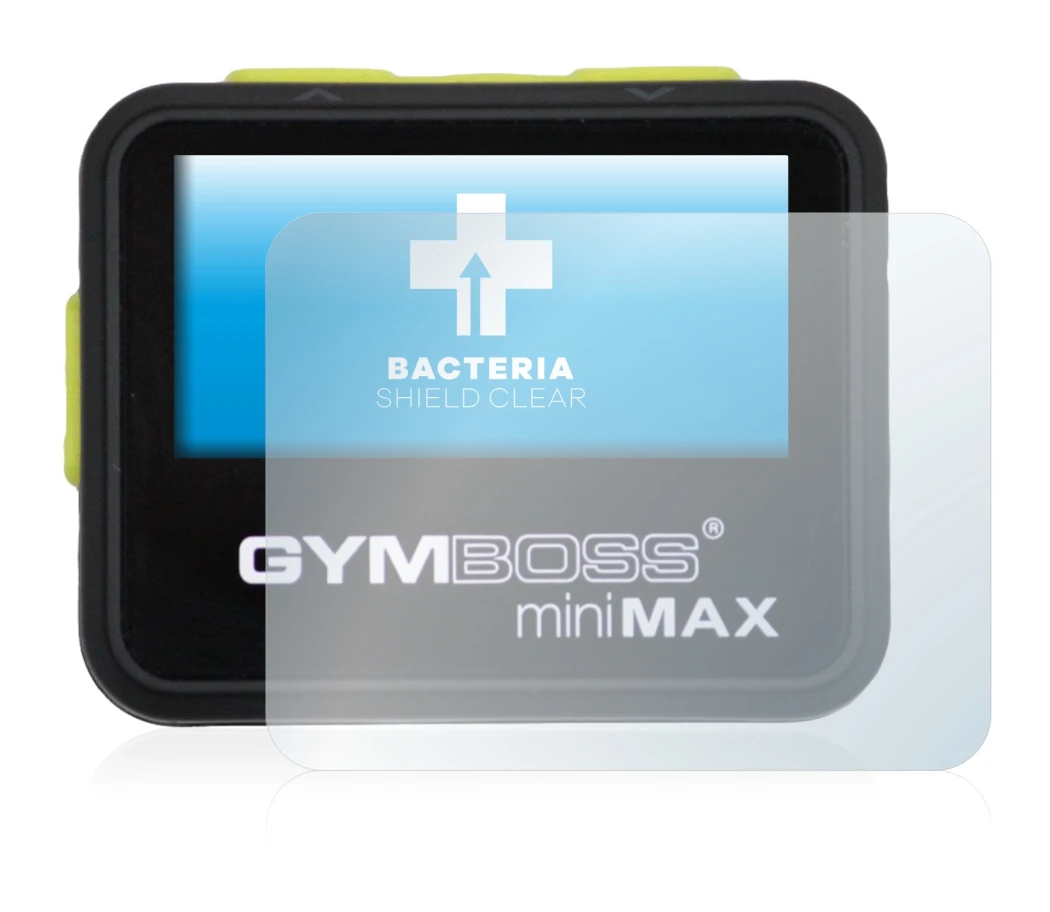 Imagen del dispositivo Gymboss Minimax con una amplia variedad de protectores de pantalla.
