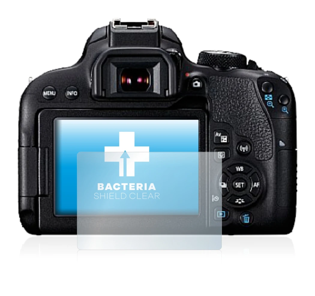 Imagen del dispositivo Canon EOS 800D con una amplia variedad de protectores de pantalla.