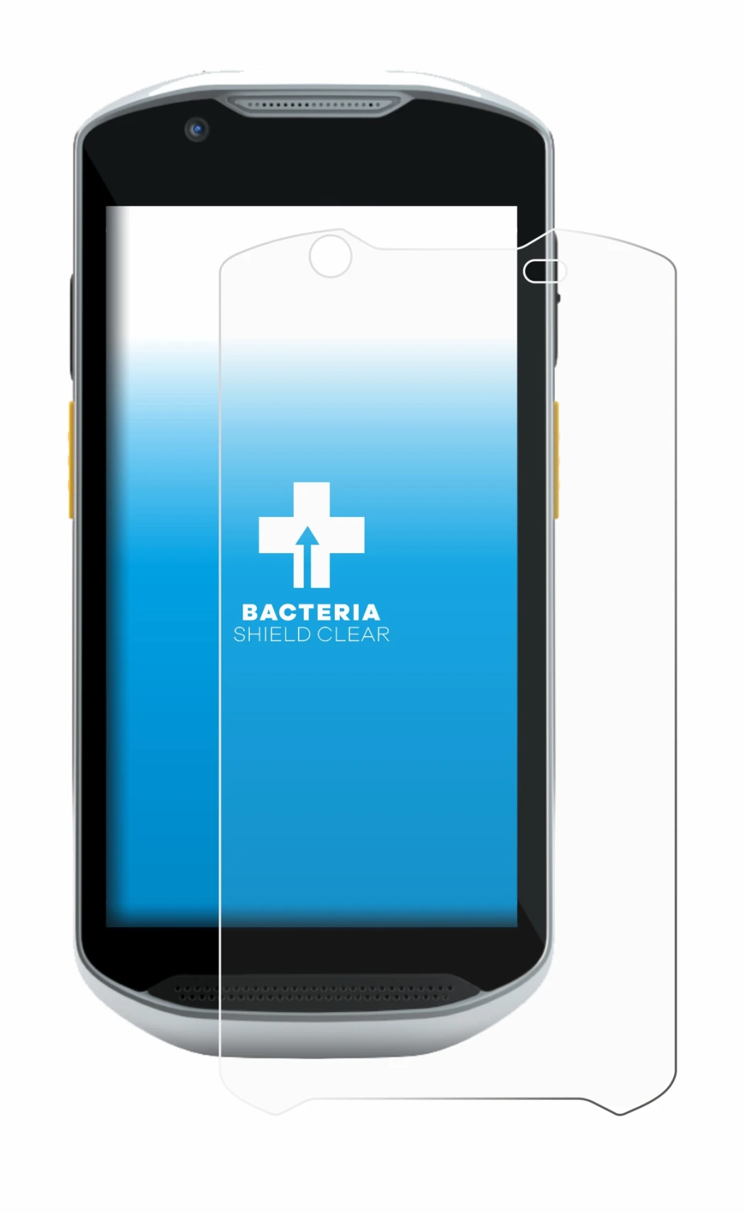 Imagen del dispositivo Zebra TC56 con una amplia variedad de protectores de pantalla.