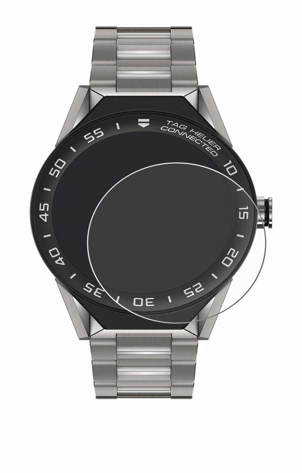 Imagen del dispositivo TAG Heuer Connected Modular 45 con una amplia variedad de protectores de pantalla.
