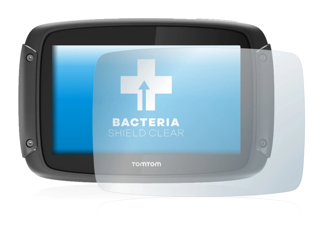 Imagen del dispositivo TomTom Rider 450 con una amplia variedad de protectores de pantalla.