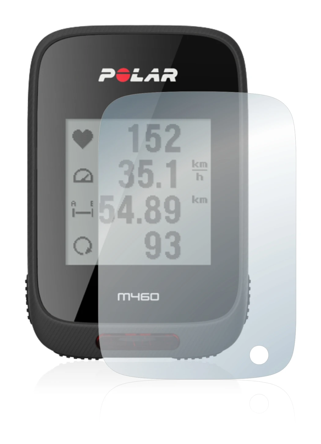 Imagen del dispositivo Polar M460 con una amplia variedad de protectores de pantalla.