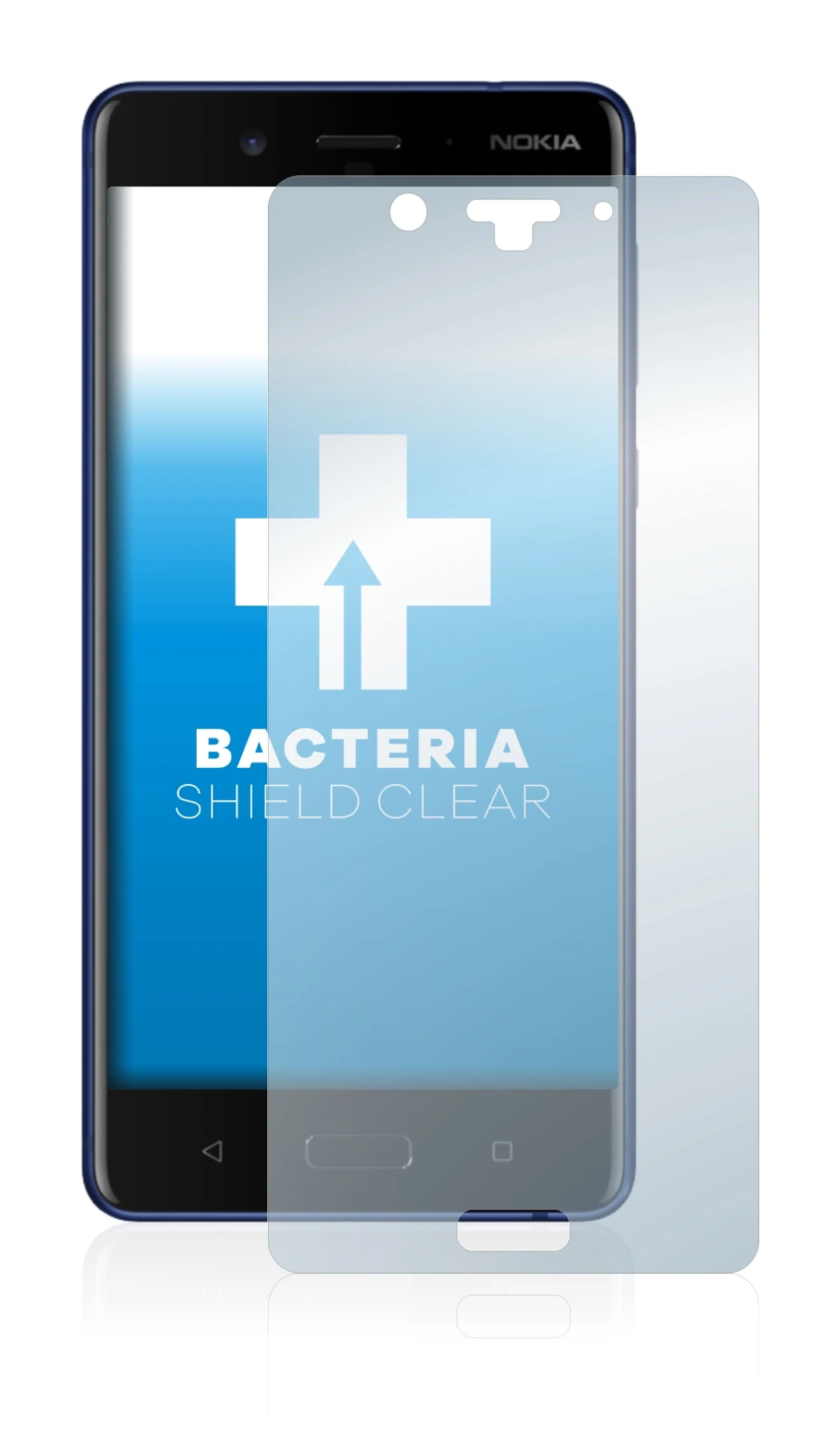 Imagen del dispositivo Nokia 8 con una amplia variedad de protectores de pantalla.