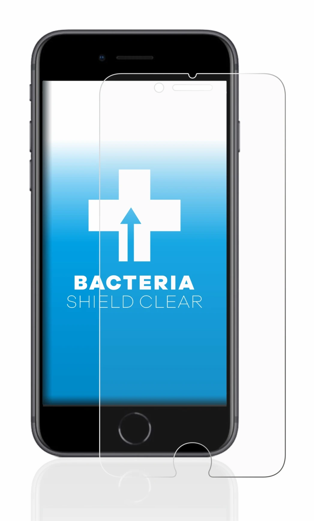 Imagen del dispositivo Apple iPhone 8 con una amplia variedad de protectores de pantalla.