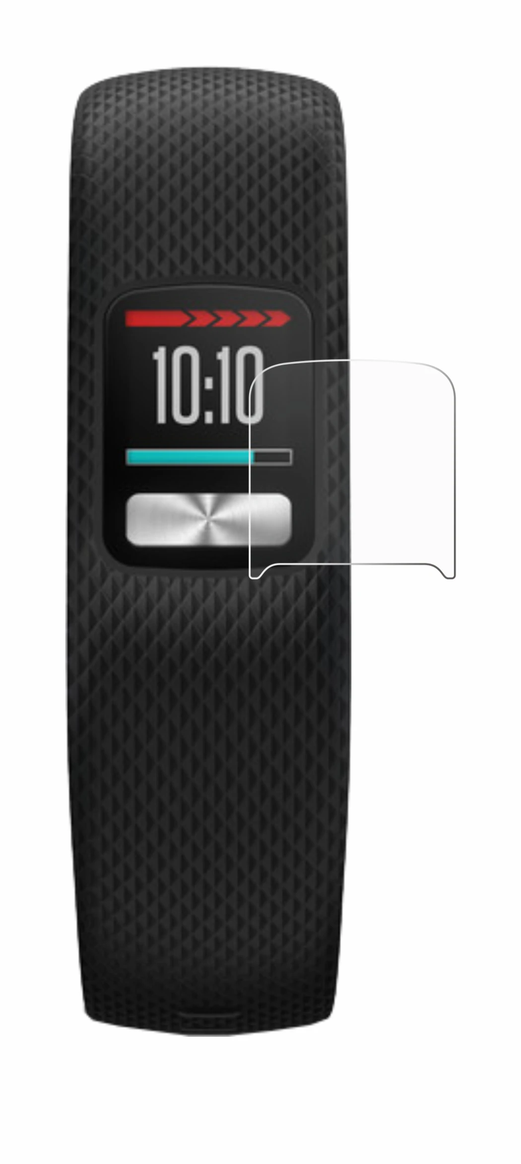 Imagen del dispositivo Garmin Vivofit 4 con una amplia variedad de protectores de pantalla.